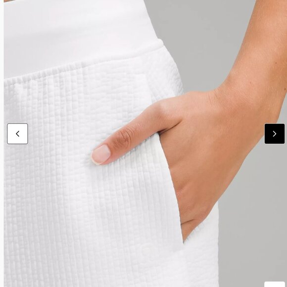 Lululemon Textured High-Rise Wide-Leg Track 32" Pant - White - Picture 4 of 6